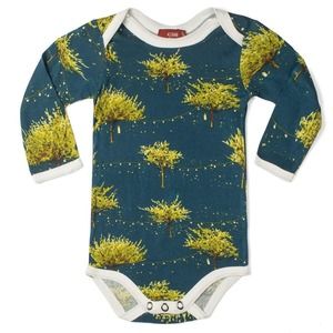 Milkbarn Bamboo Long Sleeve One Piece -- Firefly NWOT